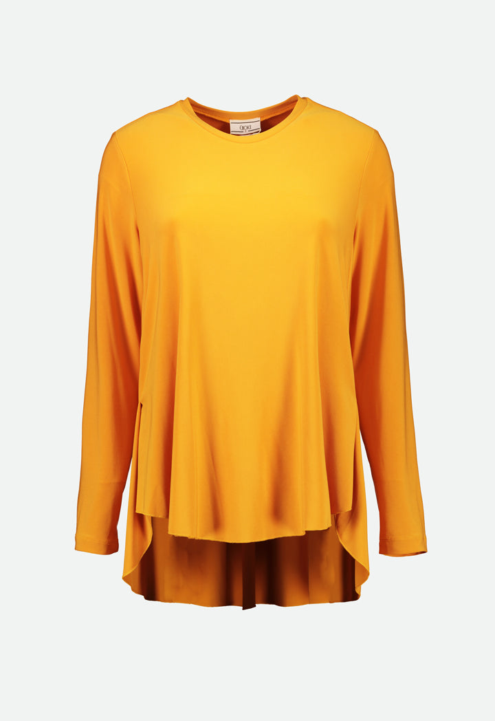 High Low Long Sleeve Blouse