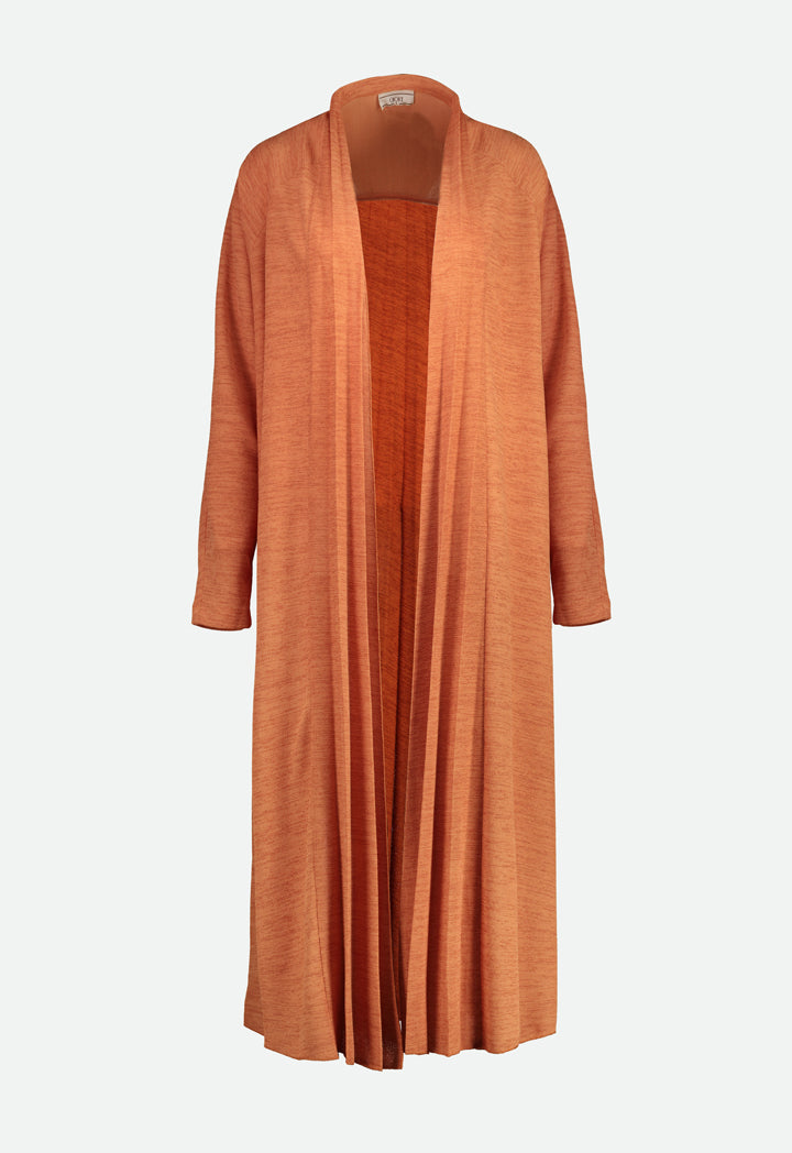Textured Back Pleats Outerwear
