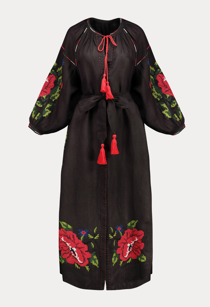 Floral Embroidered Outer Dress