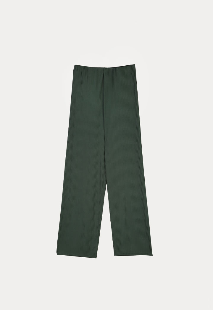 Pleated Stretch Jersey Palazzo Wide Leg Pants