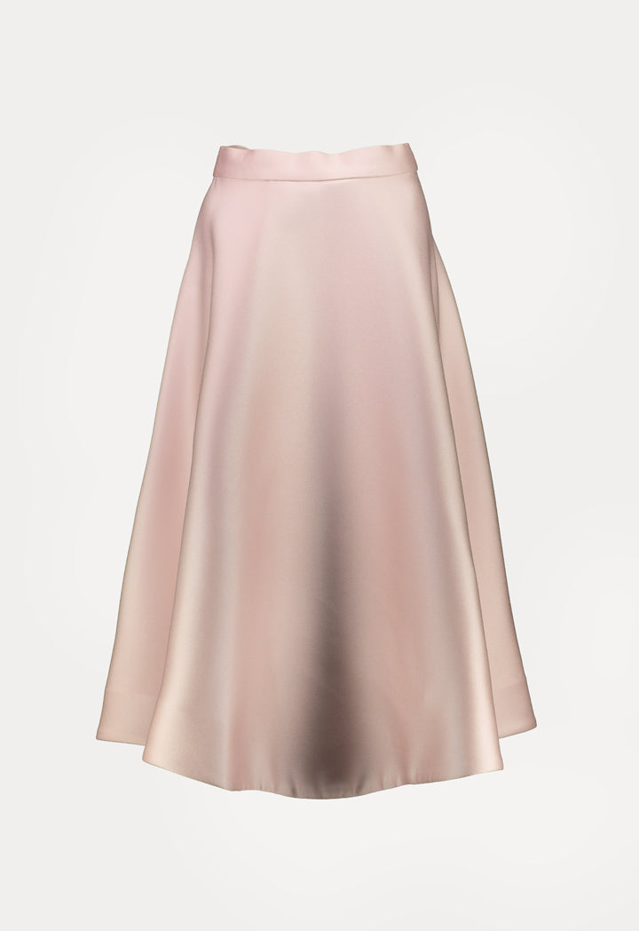Solid High Waist Skirt