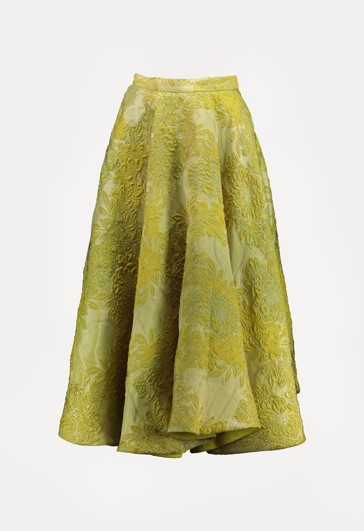 Wide Jacquard Skirt