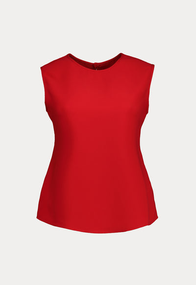 Sleeveless Round Neck Blouse