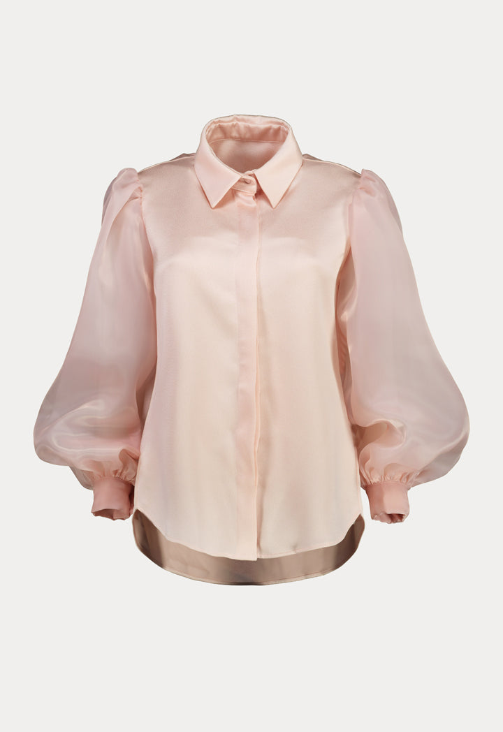 Organza Sleeves Shirt