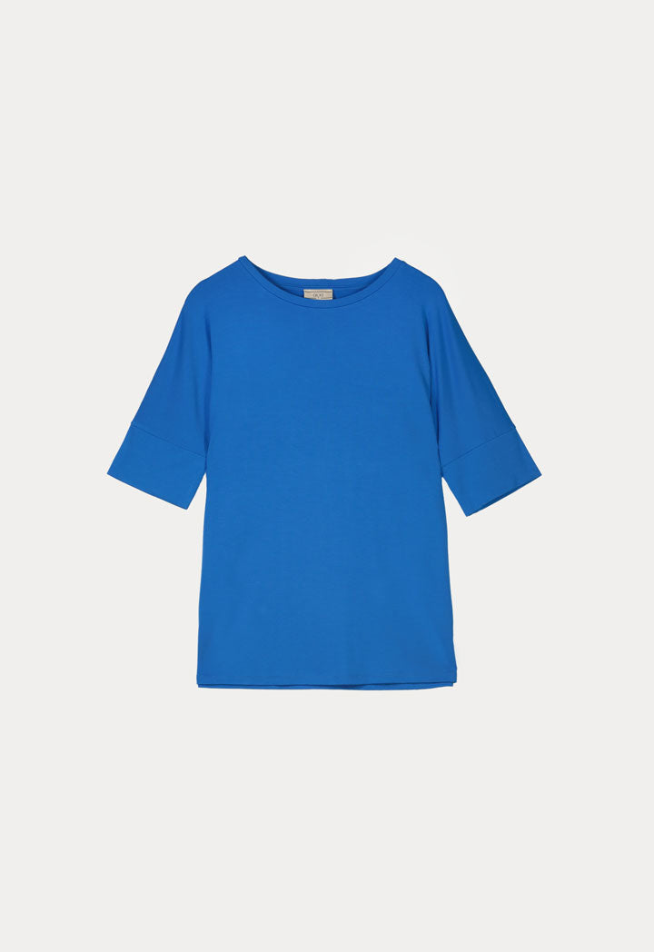 Round Neck Solid Basic Top