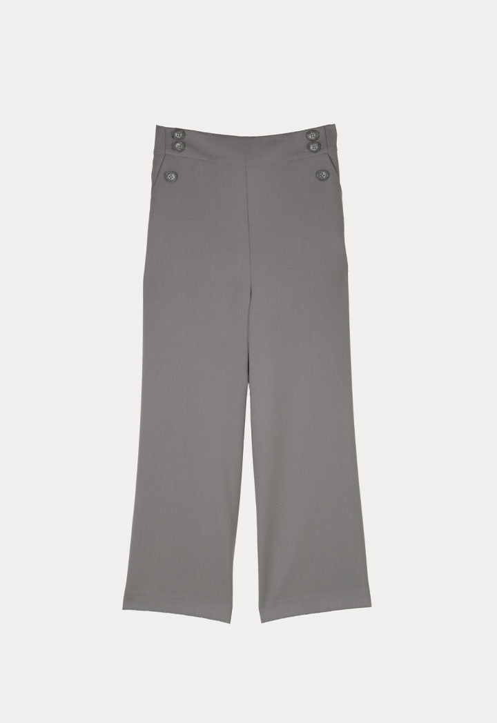 Big Button Detailed Trouser