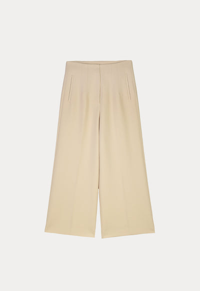 Solid Pleated Culottes