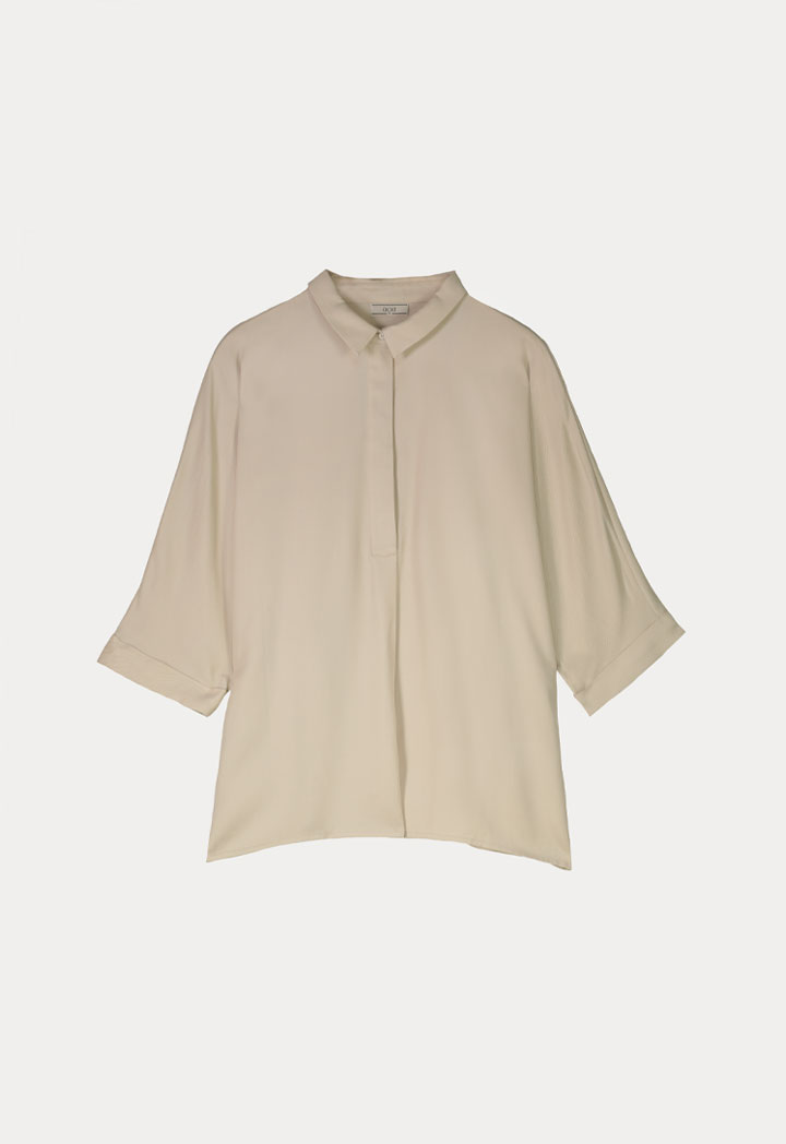 Solid Kimono Style Blouse