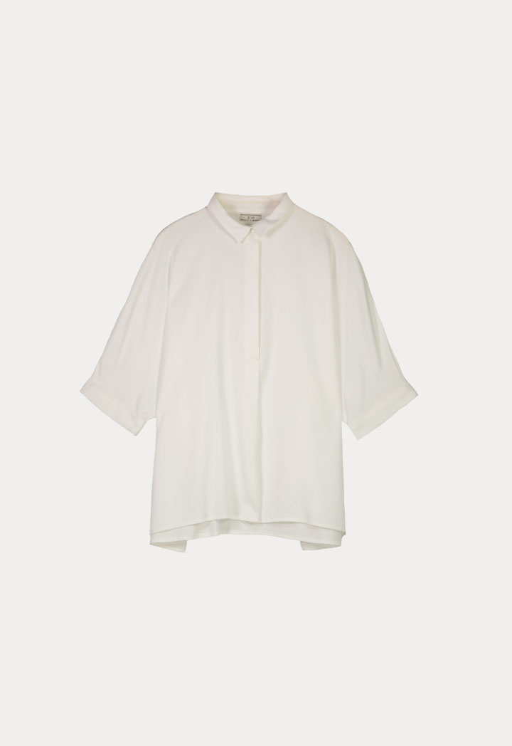 Solid Kimono Style Blouse