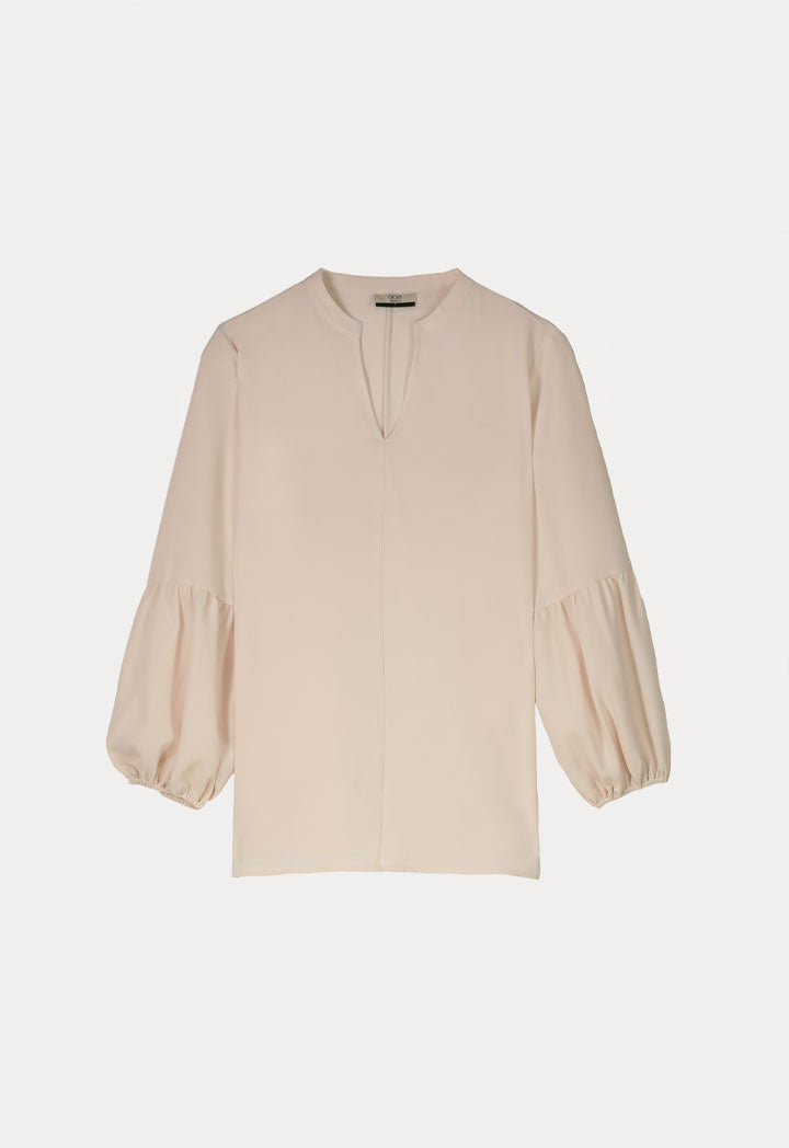 Linen Lantern Long Sleeve Blouse