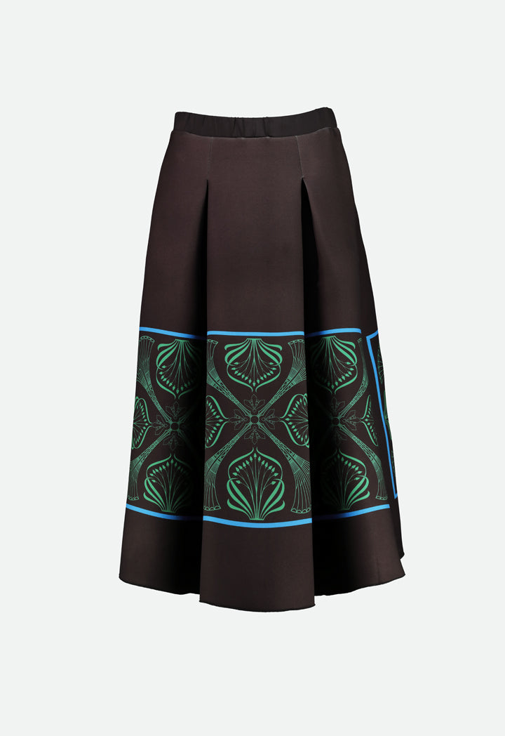 Printed A-Line Skirt