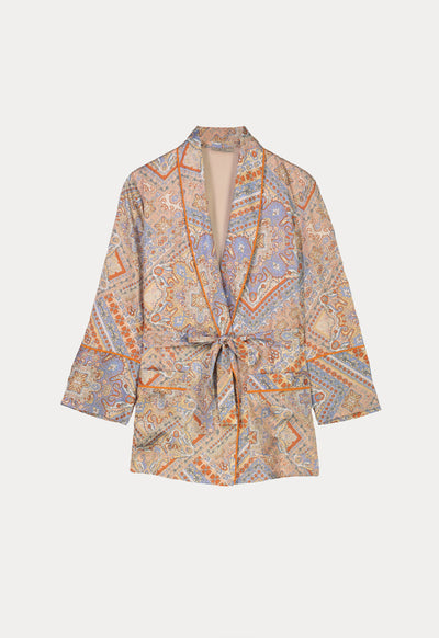 Ditsy Print Collared Jacket