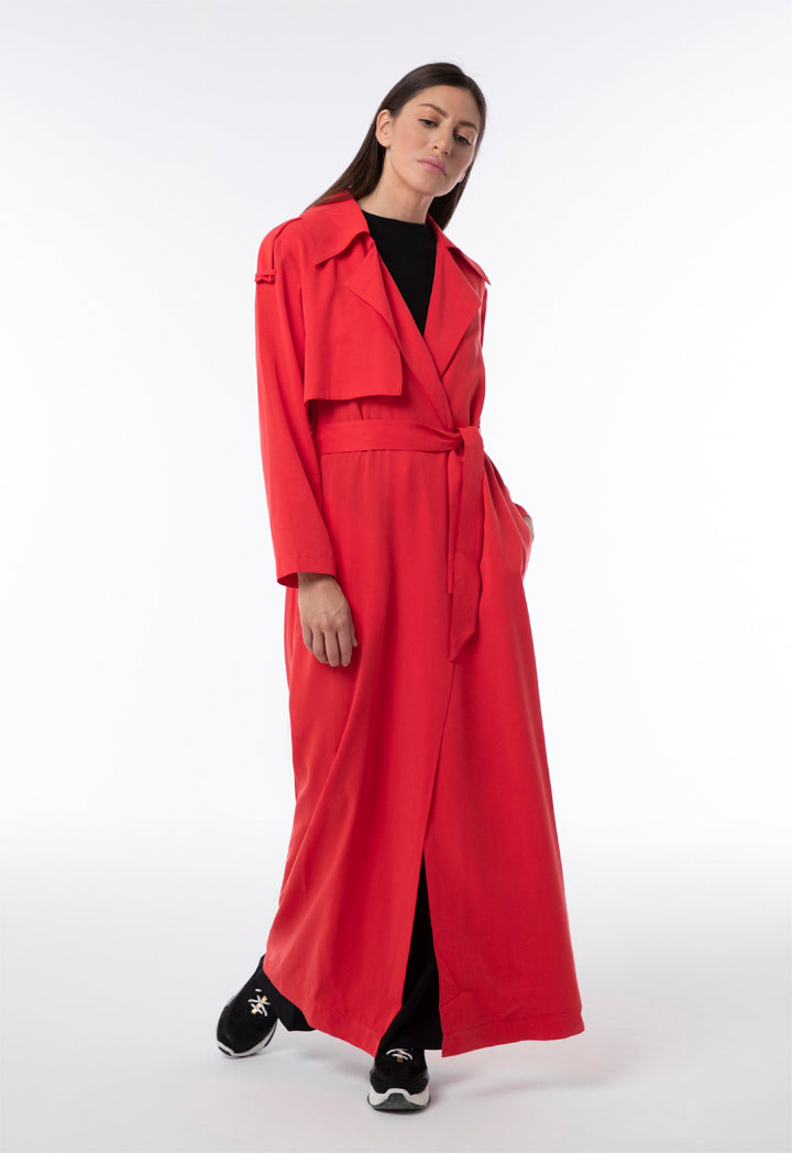 Tencel Waterfall Belted Outerwear