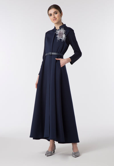 Blue Maxi Outerwear