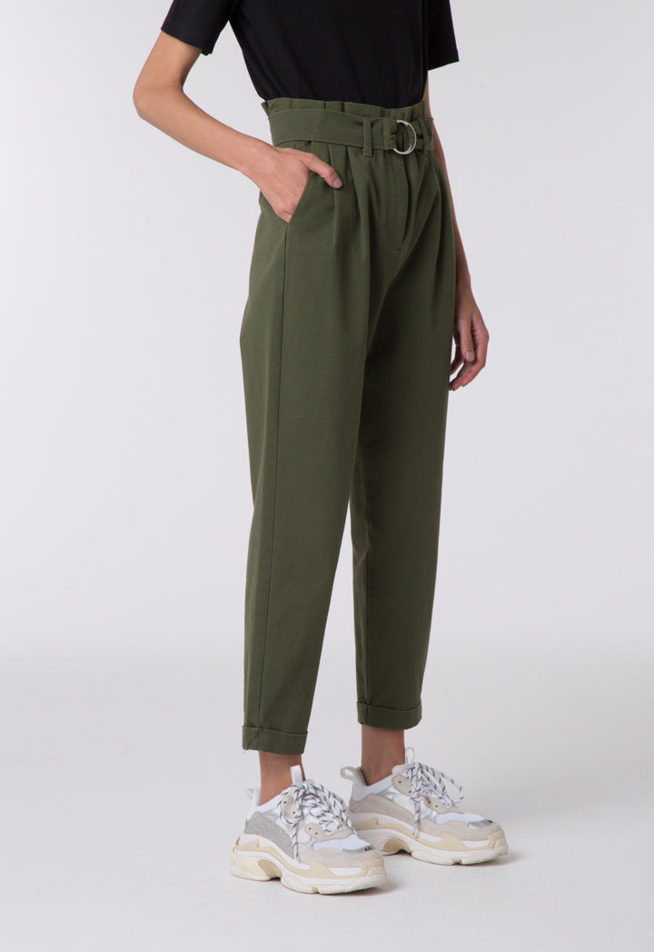 Khaki Paperbag Pants