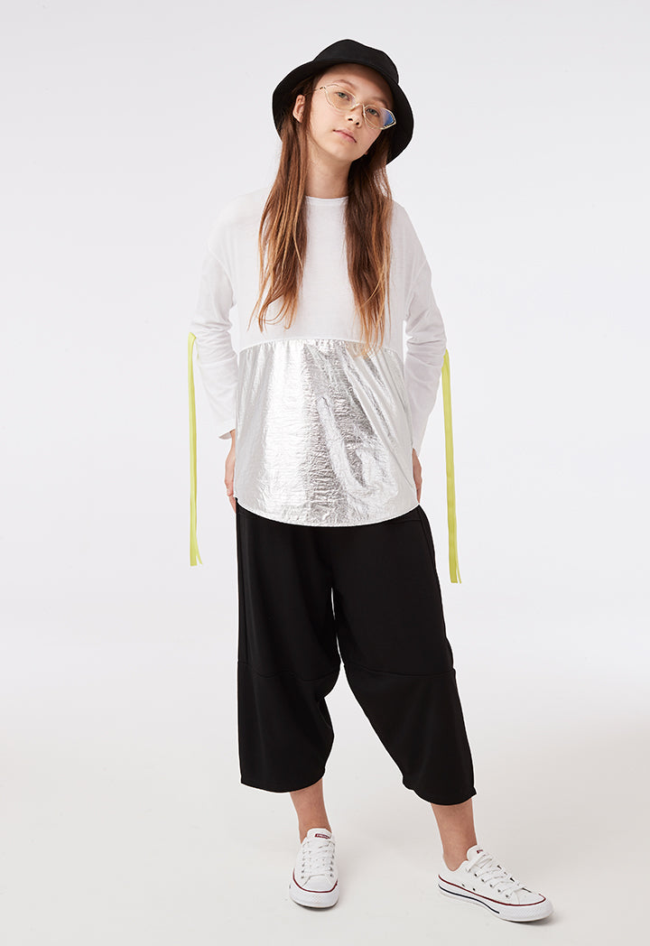 Metallic Hem Blouse