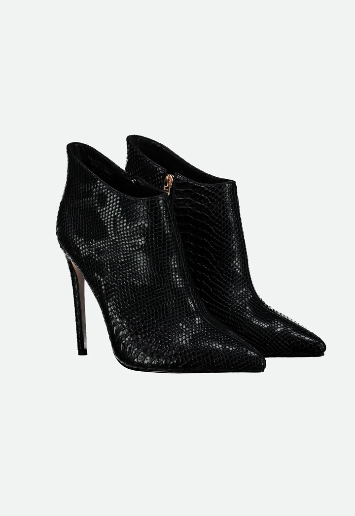 Textured Faux Leather Boots