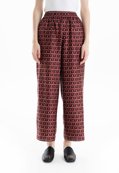 Circular Printed Straight Leg Trouser