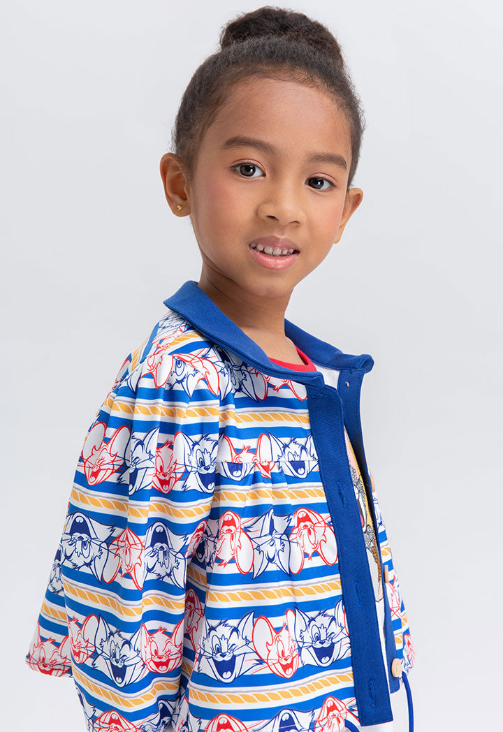 Tom And Jerry Printed Drawstring Hem Jacket