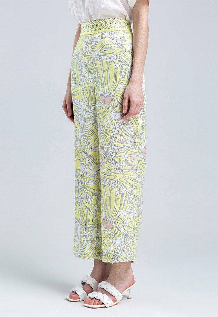 Butterfly Print Palazzo Wide Leg Pants