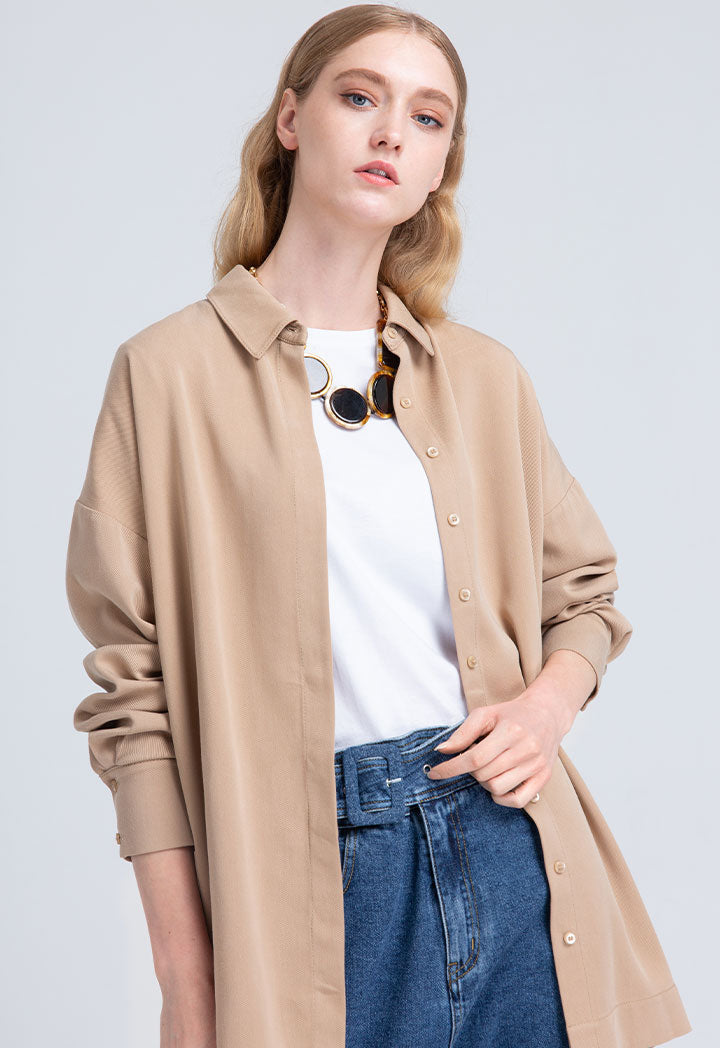 Solid High Low Shirt