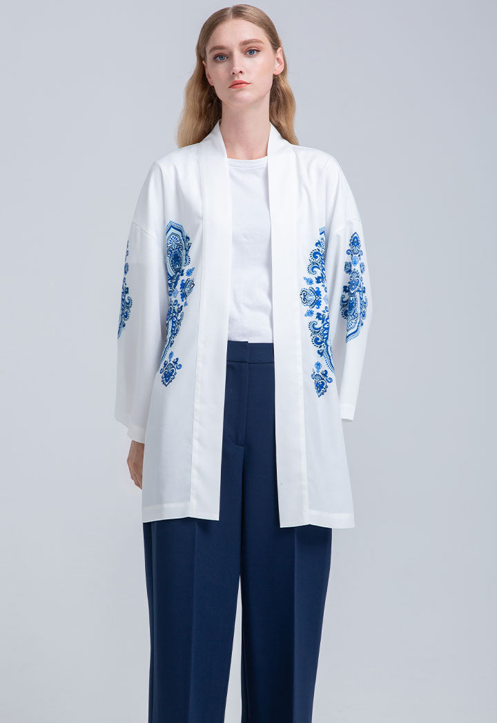 Long Sleeve Printed Block Outerwear