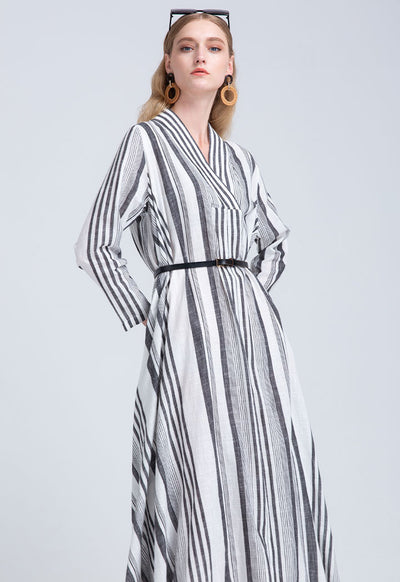 Thick Stripe Long Maxi Dress