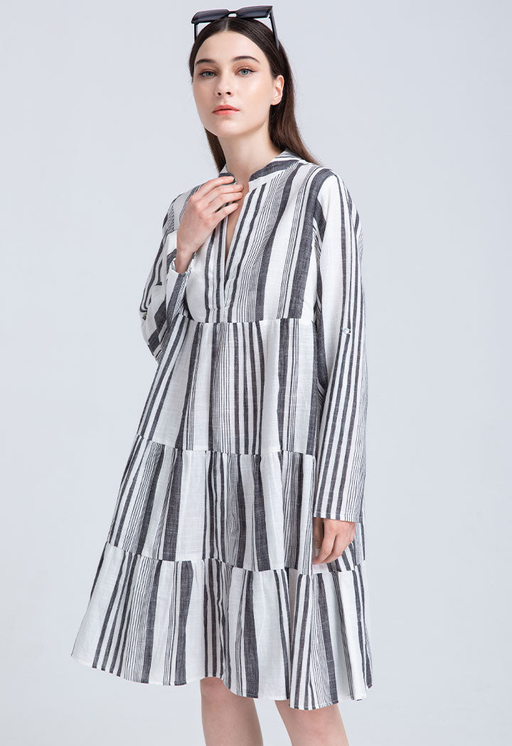 Striped Tiered Dress