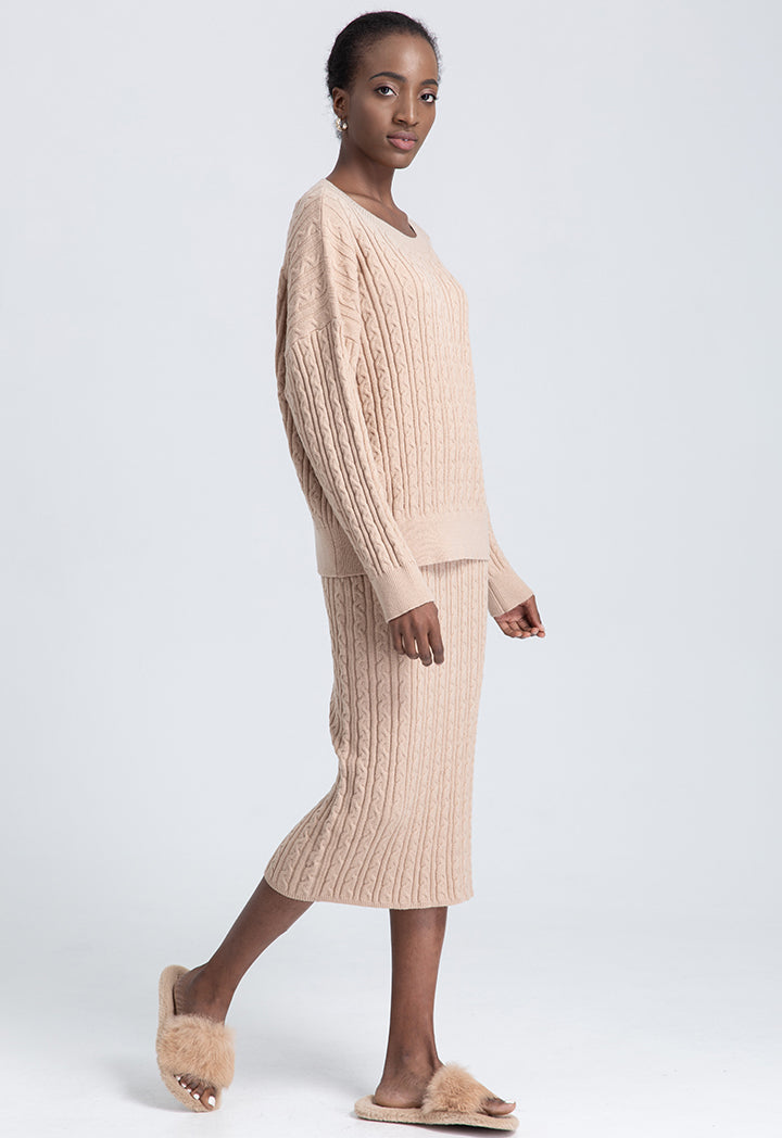 Textured Knitted Skirt