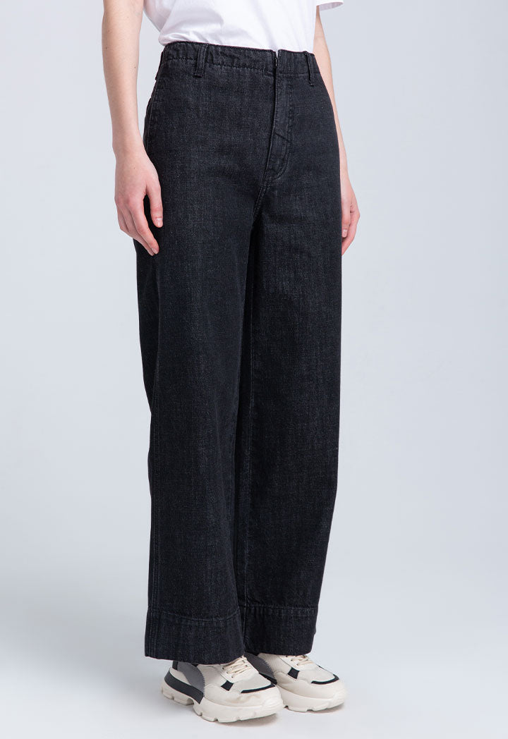 Wide Hem Straight Cut Trouser