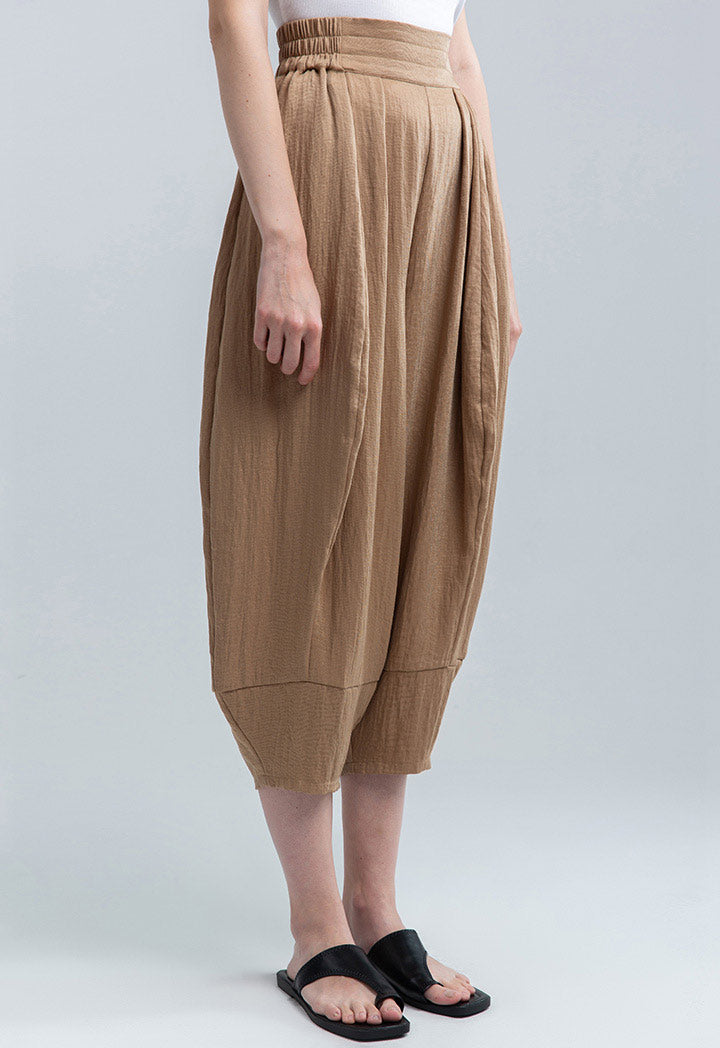 Wide Leg Slanted Hem Trouser