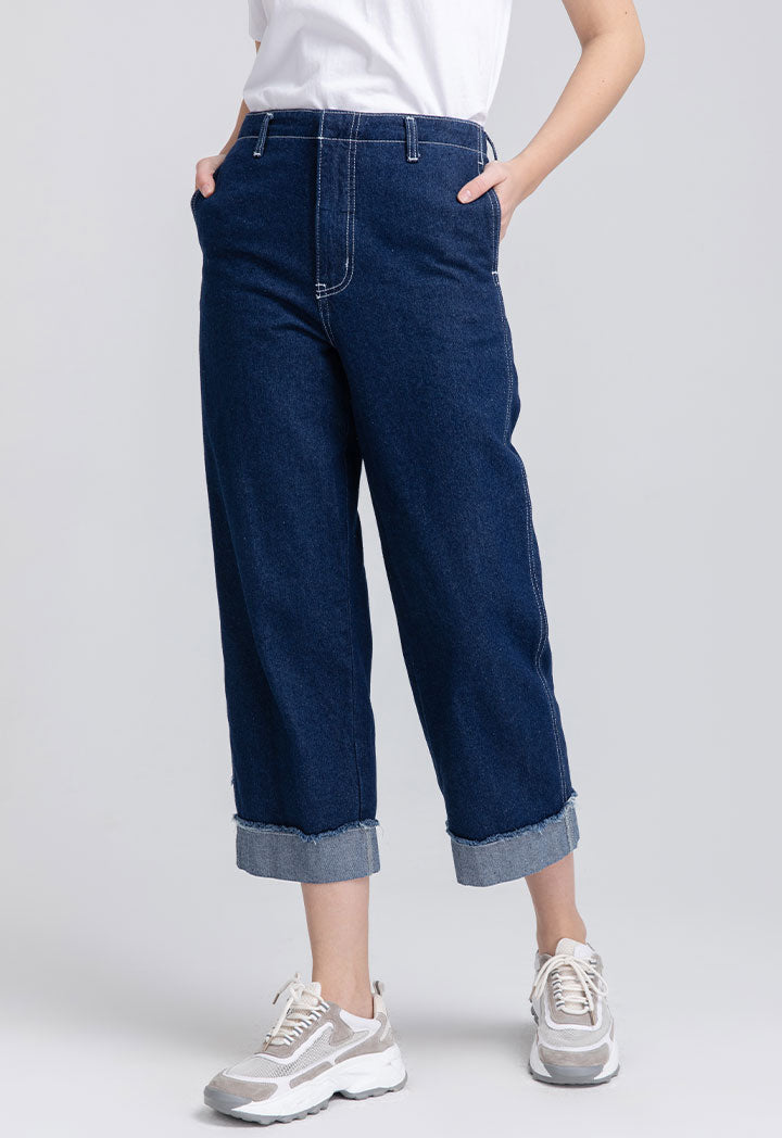 Wide Leg Denim Pants