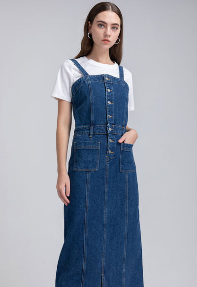 Pinafore Denim Dress