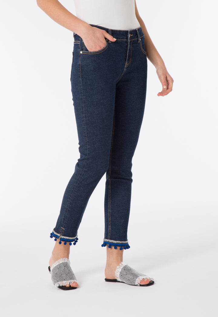 Pom Pom Trim Jeans