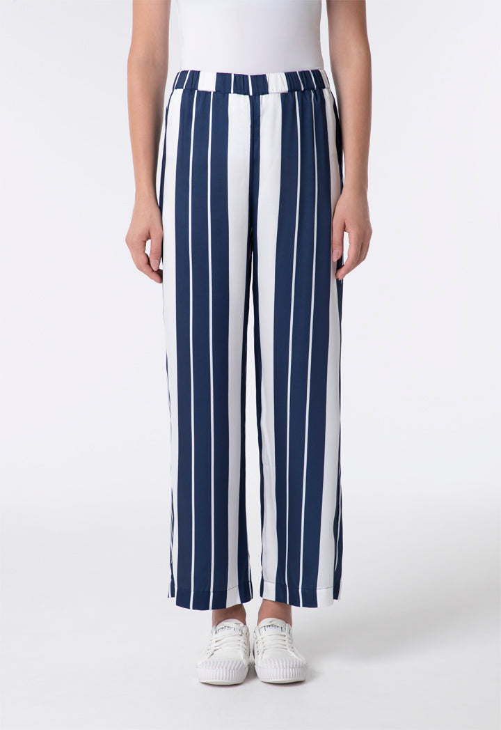 Navy Striped Pants - Fresqa