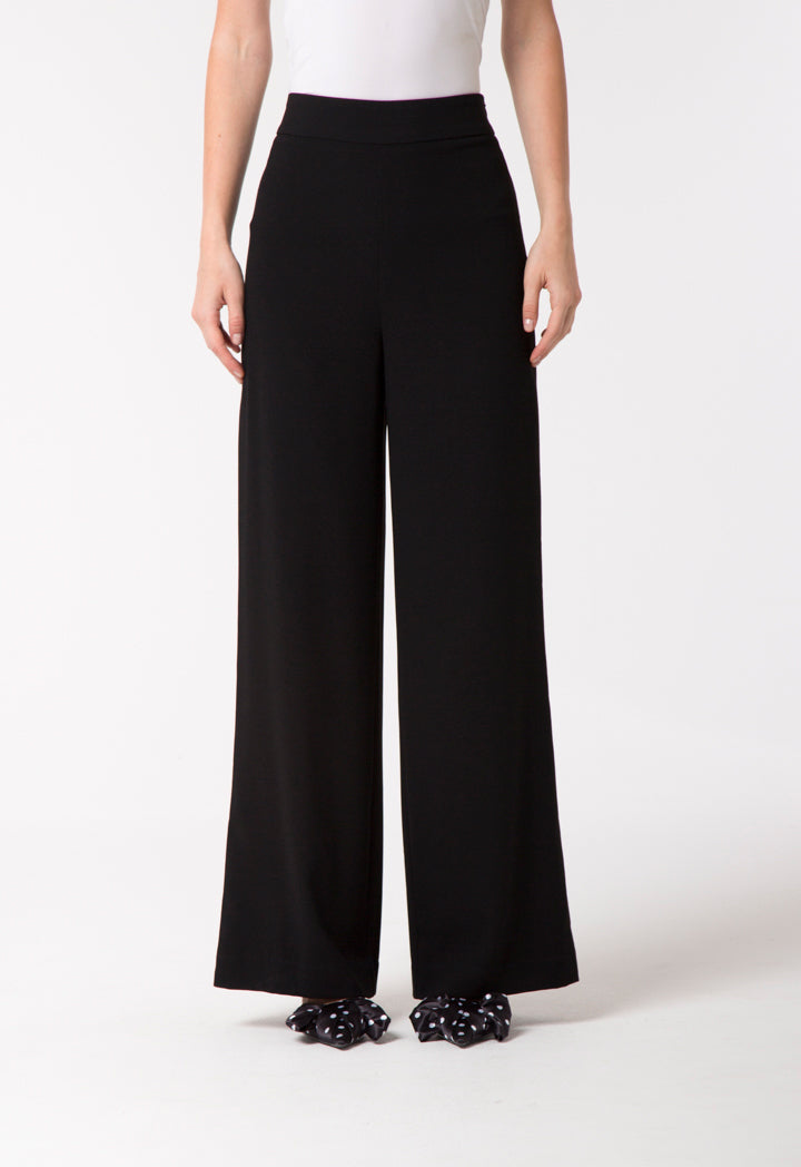 Wide Leg Black Trouser - Fresqa