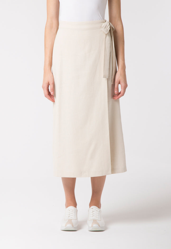 Linen Wrap Skirt - Fresqa