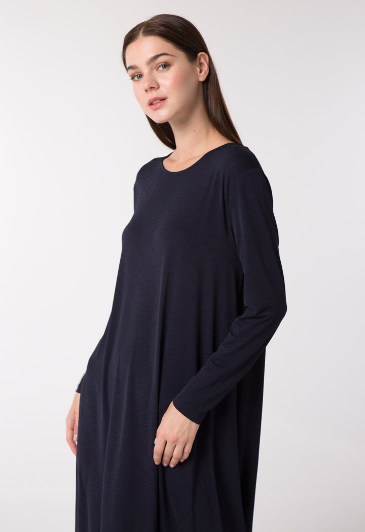 Navy Stretch Abaya - Fresqa