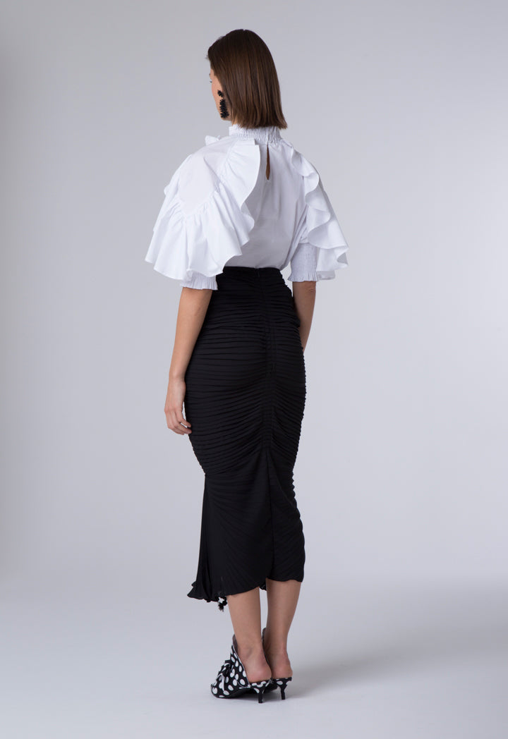 Frill Pleated Skirt