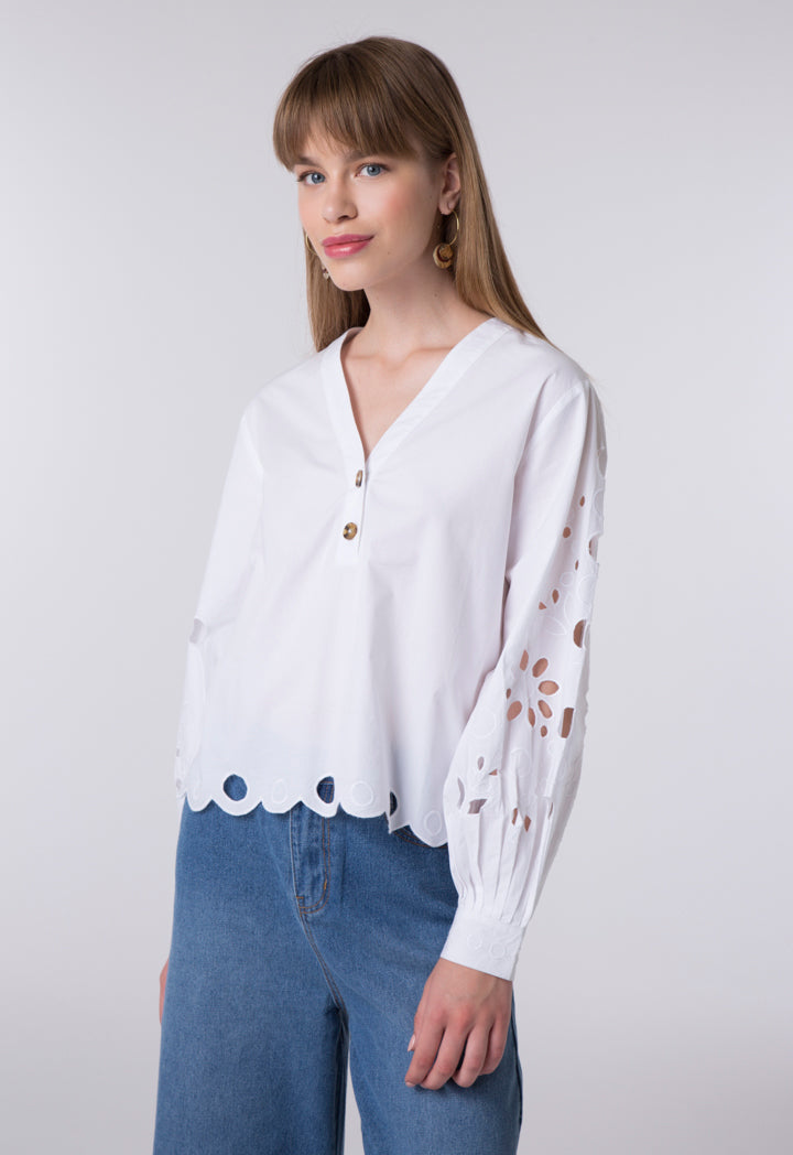 Trim Detailing Blouse