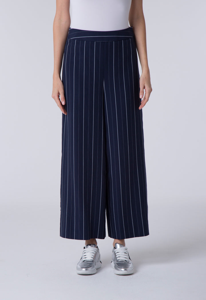 Navy Striped Culottes