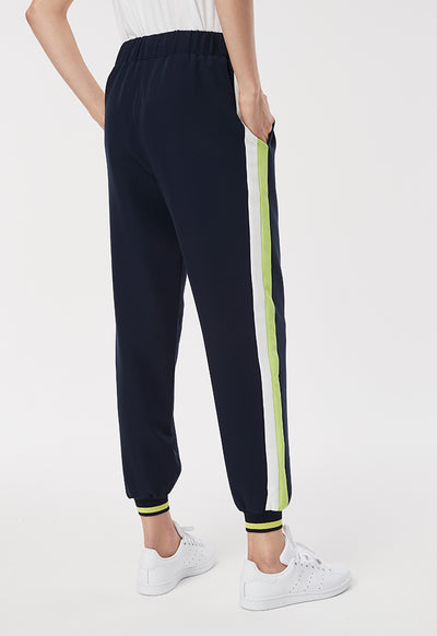 Side Tape Navy Sporty Trouser