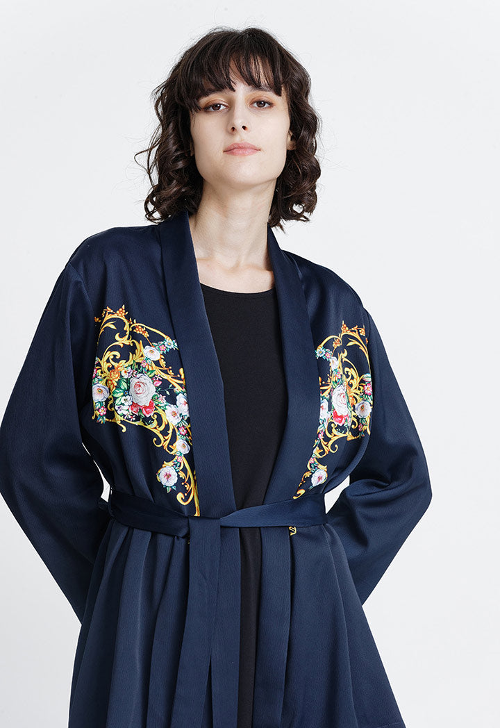 Floral Motif Printed Outerwear