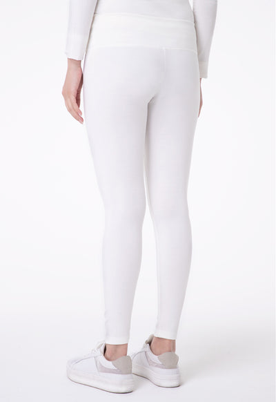 Solid Mid Waist Legging Pants