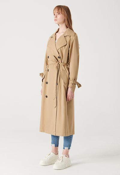 Overlap Single Breast Midi Coat