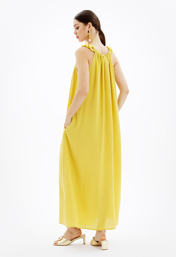 Solid Maxi Sleeveless Dress