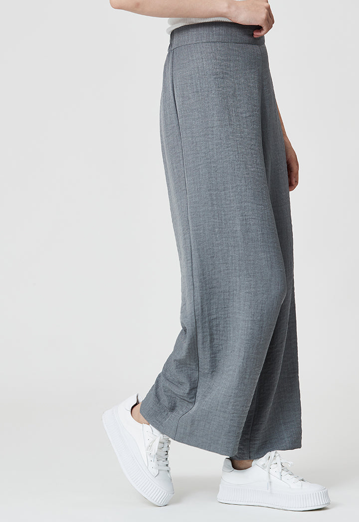 Elasticated Back Waist Wide Leg Trouser