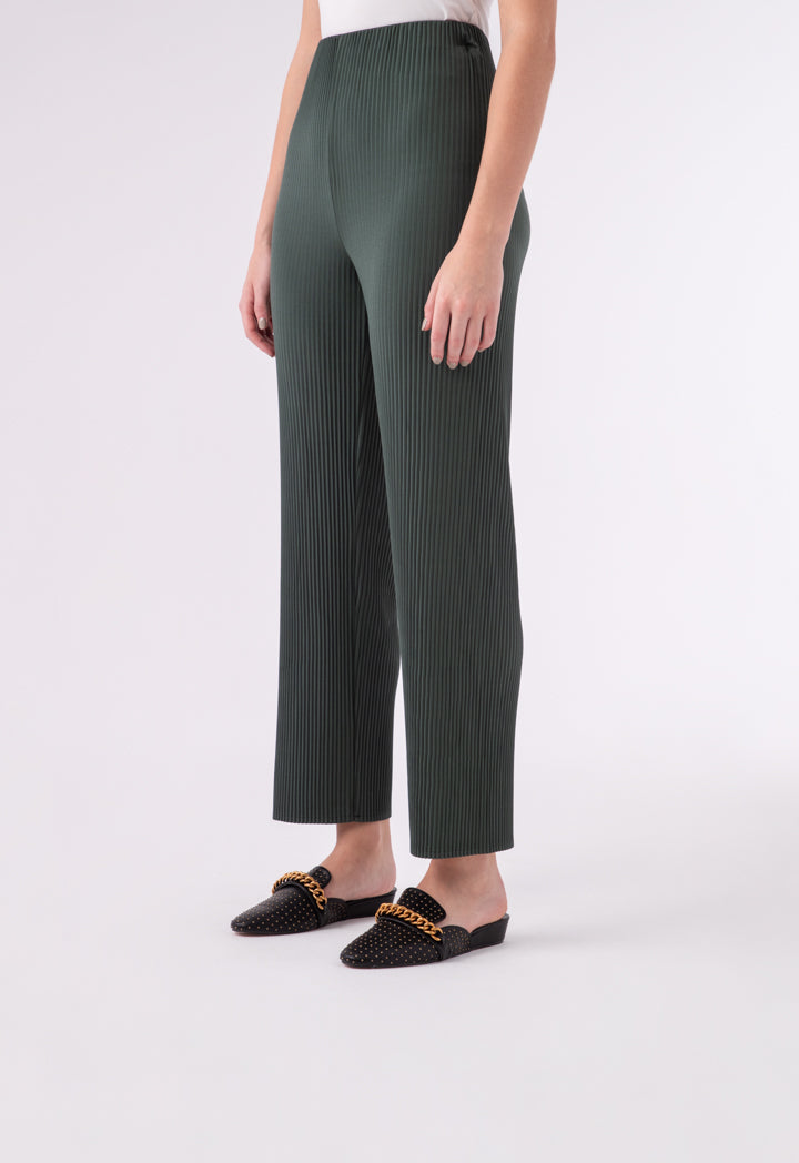 Pleated Stretch Jersey Palazzo Wide Leg Pants