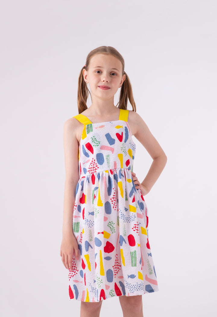 Elastic Strap Printed Dress