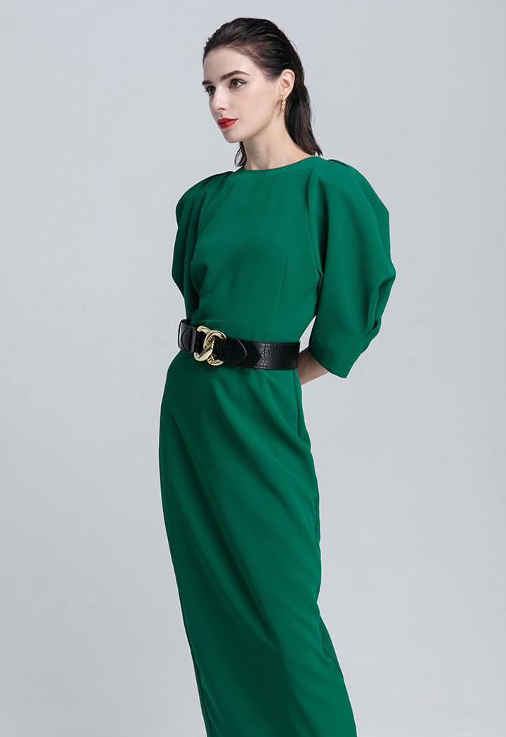 Classic Fit Solid Maxi Dress